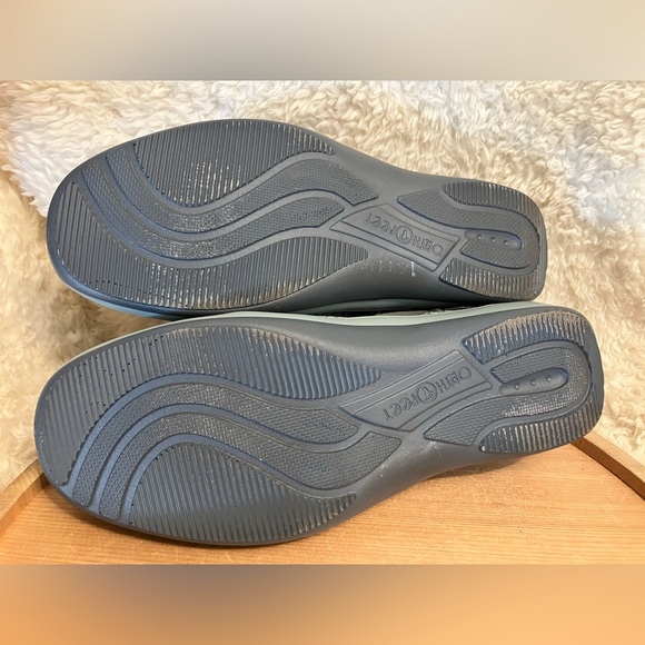 Orthofeet Women's Gray Sandibel Wide Mary Jane Velcro Flat Comfort Shoe Sz 9.5W - Picture 5 of 12